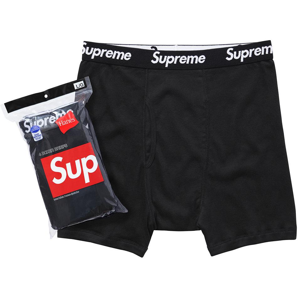 Ropa Interior Supreme Hanes® Boxer Briefs (4 Pack) Negras | Supreme 537TV